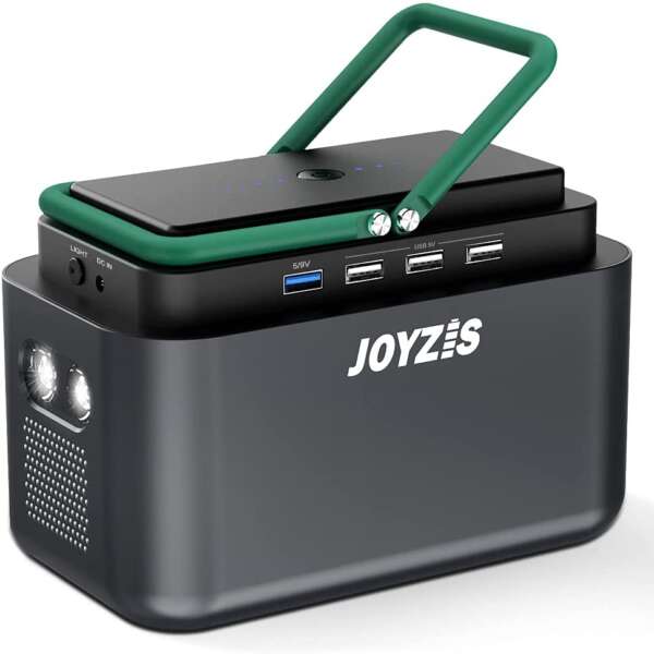 150Wh/40500mAh Portable Power Station, JOYZIS Solar Generator with 110V AC Outlet/4 DC Ports/4 USB Ports, Backup Battery Pack Power Supply for Outdoor Advanture Load Trip Camping
