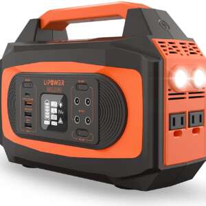 Portable Power Station 500W, LIPOWER Outdoor Solar Generator 472Wh (127600mAh) , 110V/500W Pure Sine Wave AC Outlets (750W Peak), USB QC3.0, PD 45W USB-C, LED Flashlights for CPAP Camping Emergency