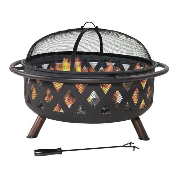 Sunnydaze Crossweave Outdoor Fire Pit